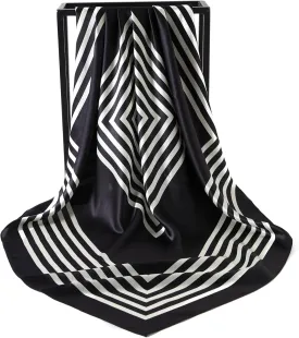 100% Mulberry Silk Head Scarf for Sleeping 35"x35" Square Silk Hair Scarf for Women Lightweight Bandana Large