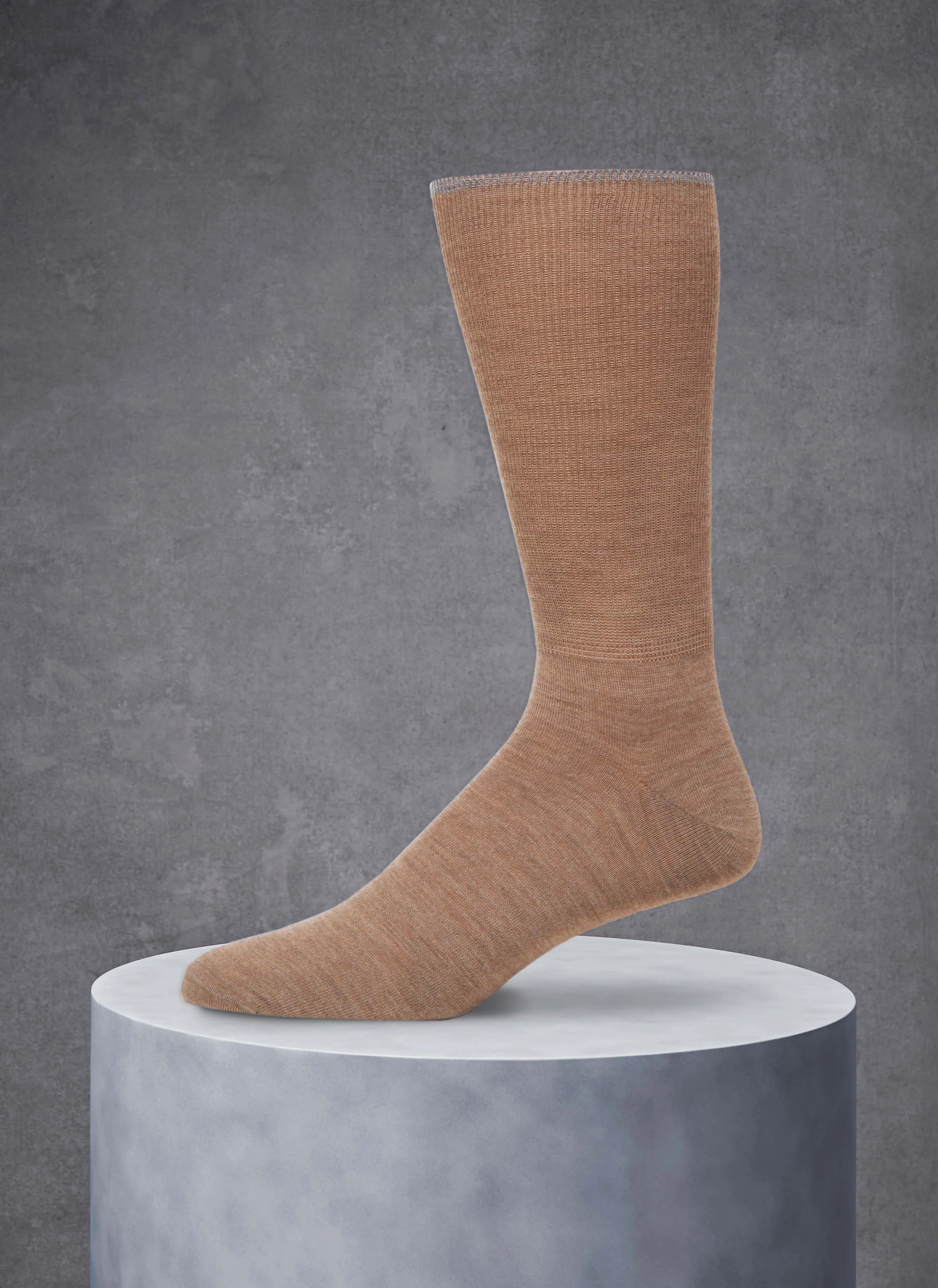 3-Pack Italian Merino Wool 2X1 Socks in Charcoal/Navy/Taupe
