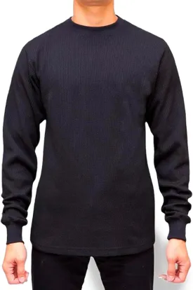 Access Heavyweight Crew Neck Thermal Shirts for Men, Crafted from Rugged Waffle Knit Fabric, Men's Thermal Long Sleeve Shirt