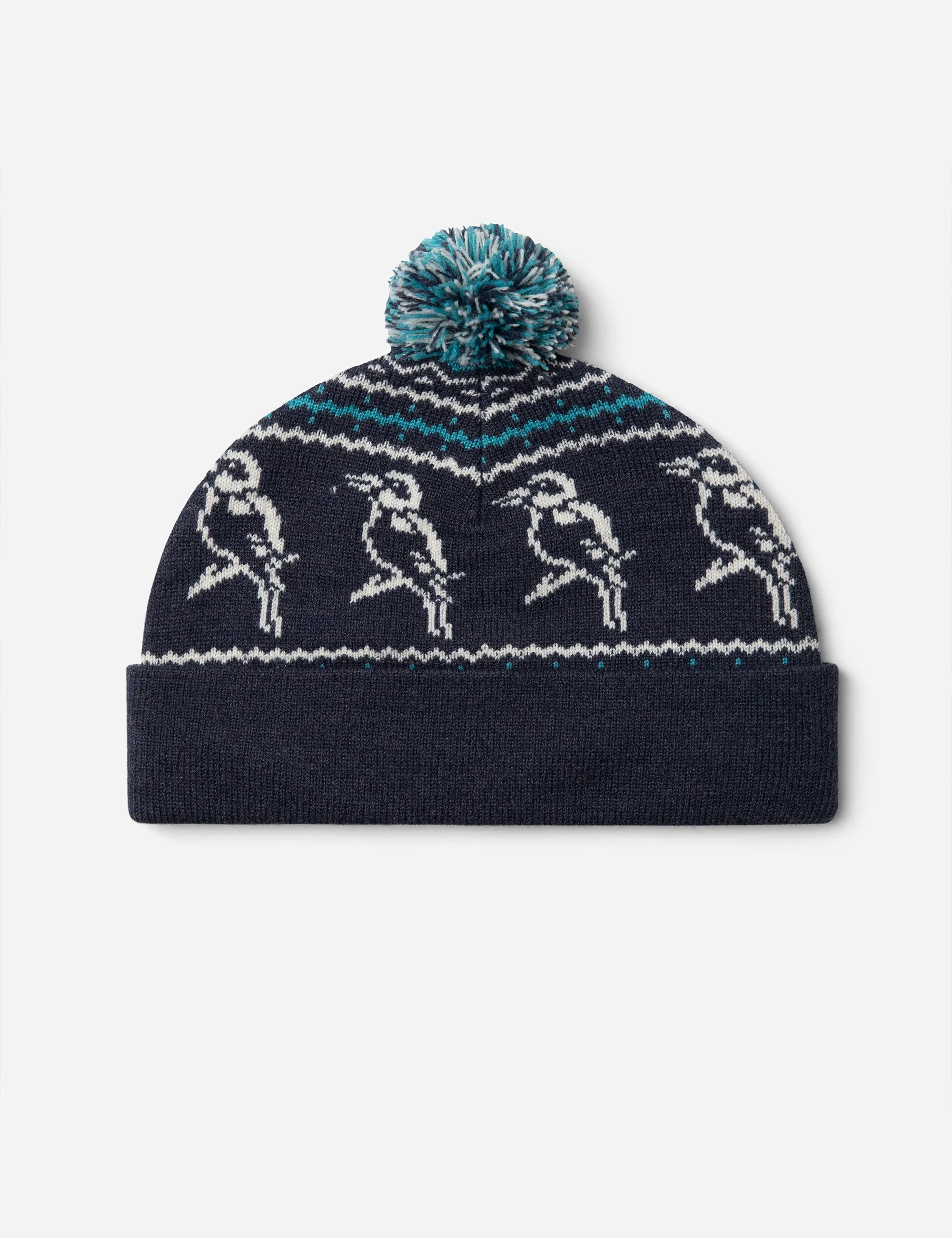 Alpine Pom Beanie - Blue Aqua Kooka