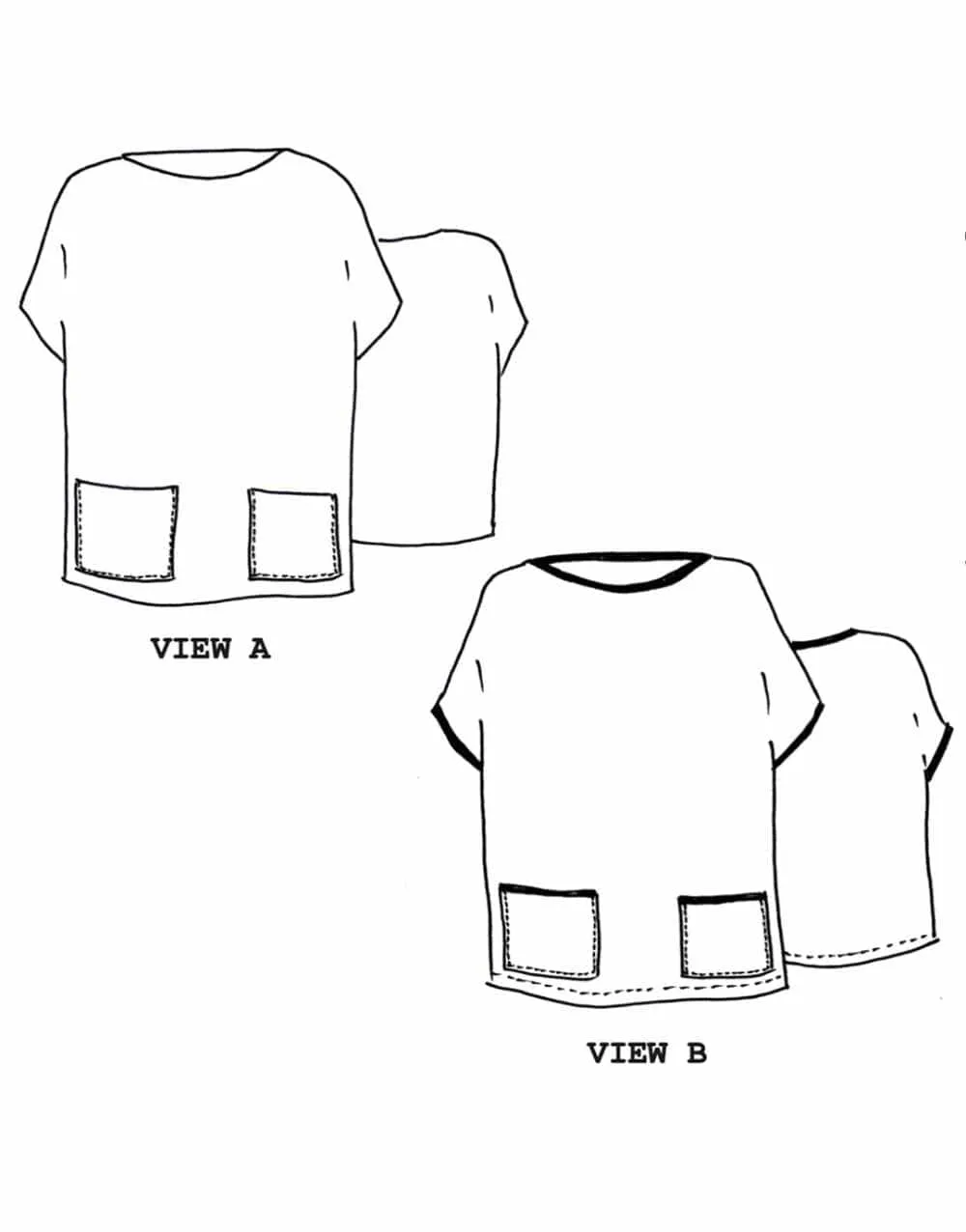Amara Vest Jumper Sewing Pattern, Tessuti