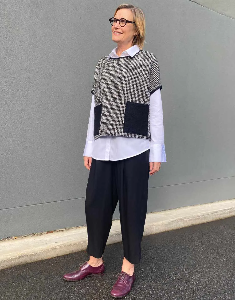 Amara Vest Jumper Sewing Pattern, Tessuti
