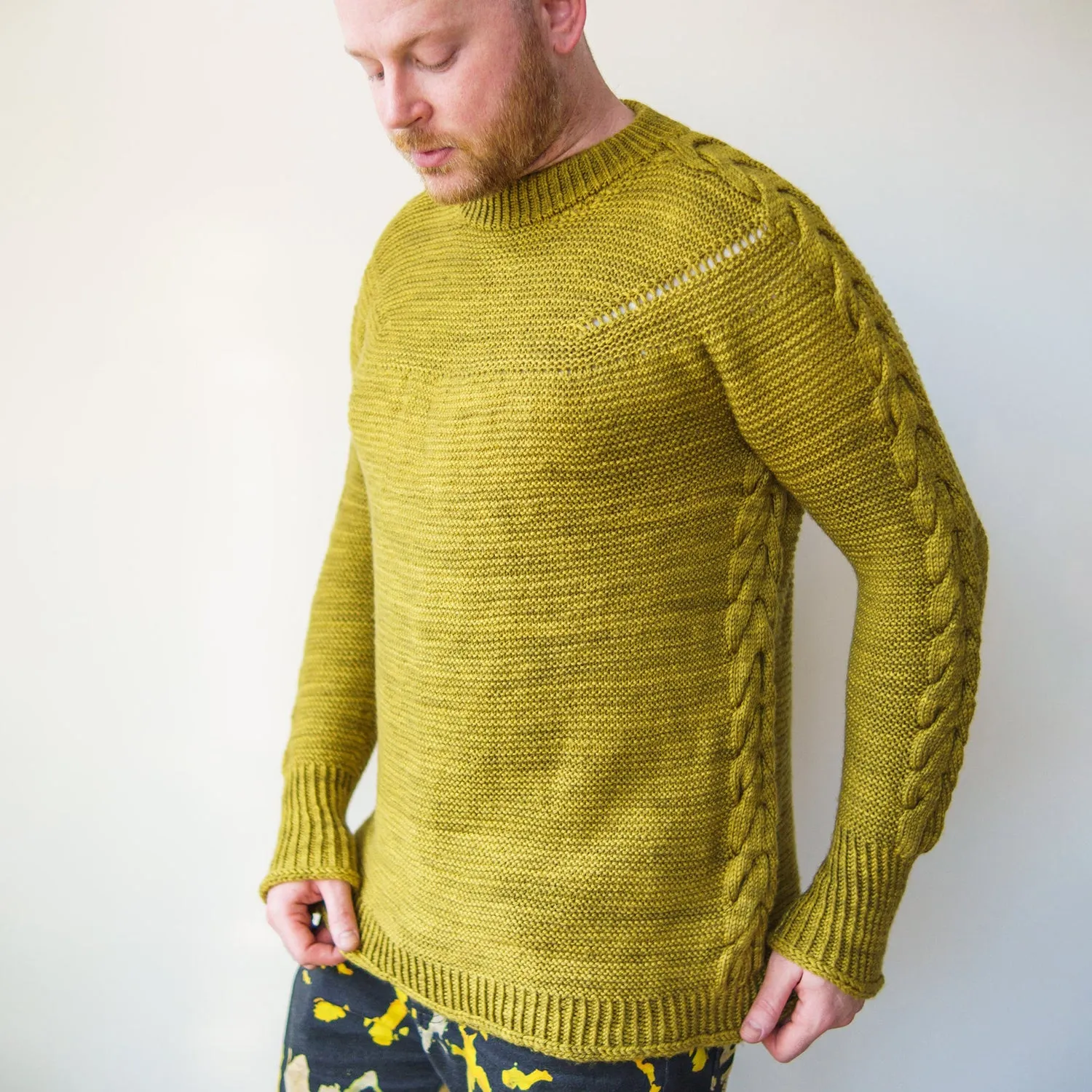 ANTLER SLEEVE SWEATER - WELLINGTON