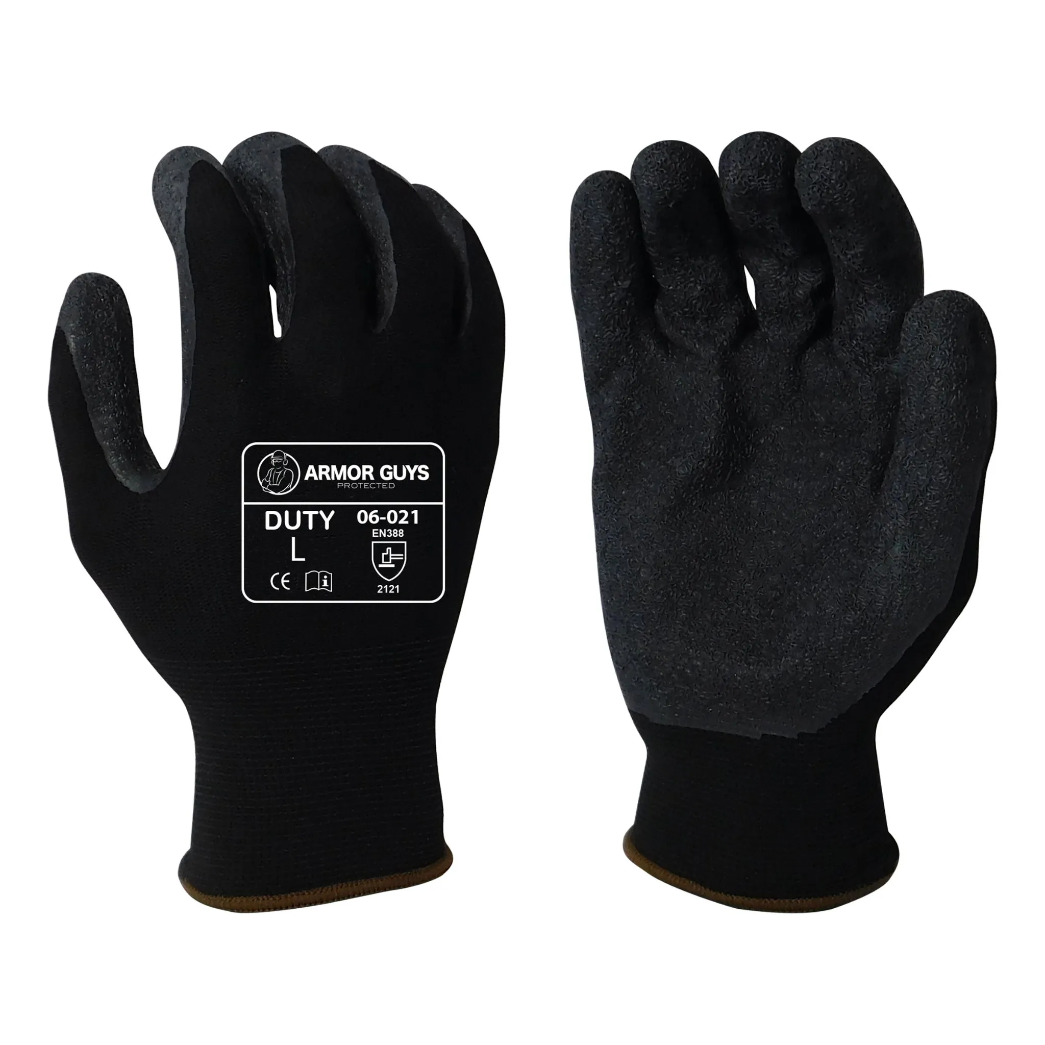 Armor Guys 06-021 Duty Work Glove, Black, 12 Pairs
