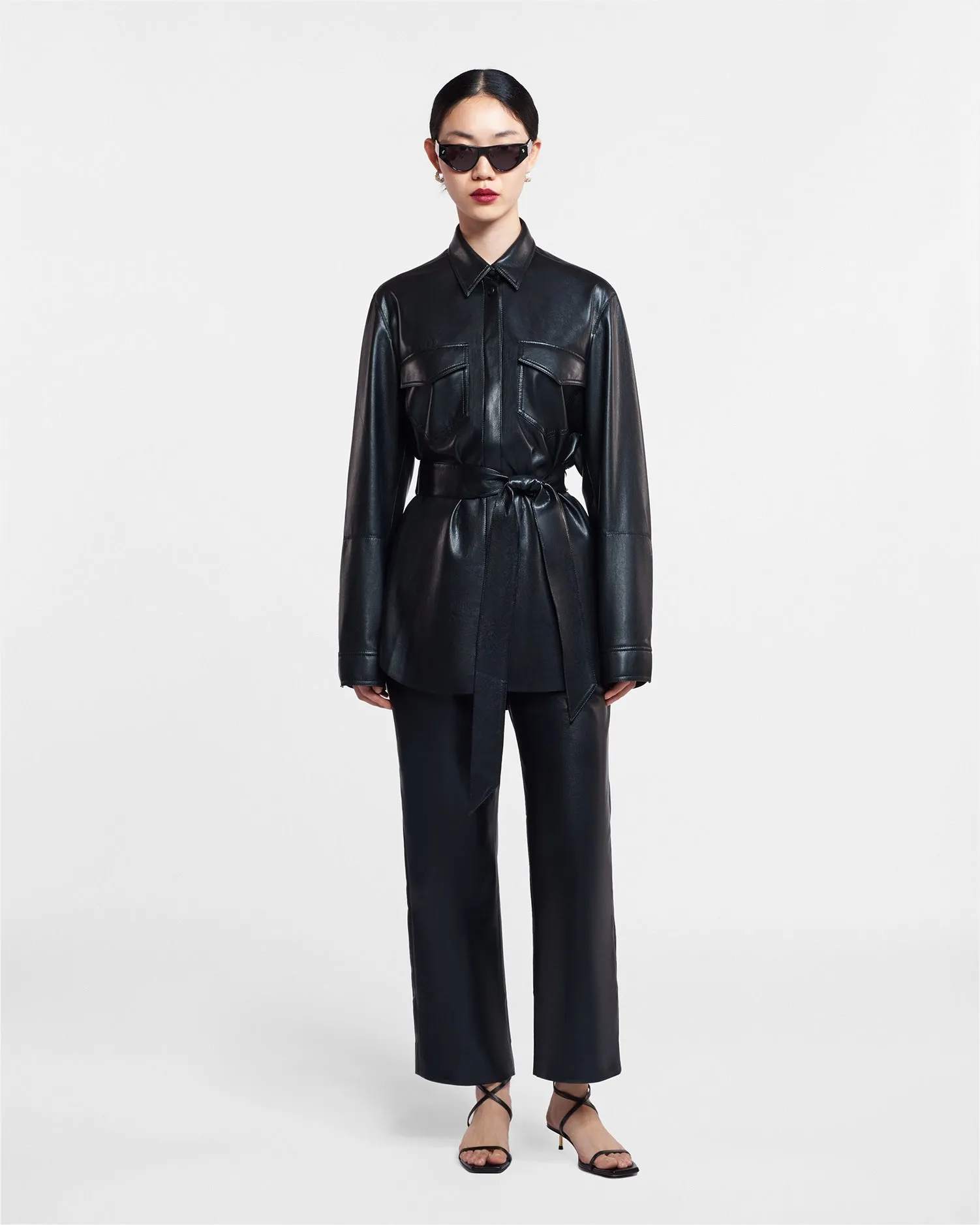 Artha - Okobor™ Alt-Leather Shirt - Black