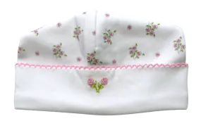 Baby Girl's Pink Floral Pima Cotton Hat