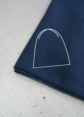 Beanie- Zuschnitt Innen-oder Außenseite jeansblau
