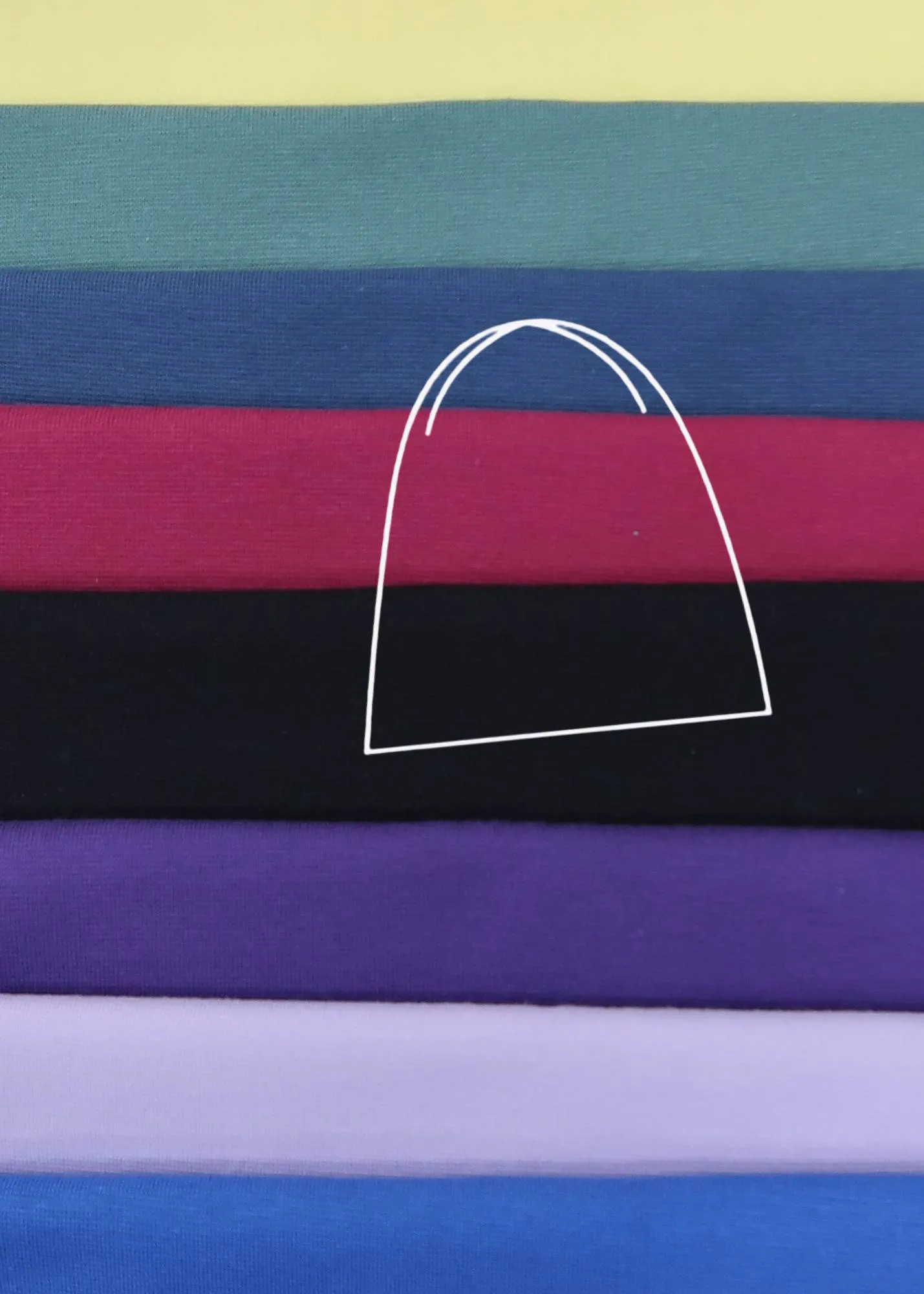 Beanie- Zuschnitt Innen-oder Außenseite jeansblau