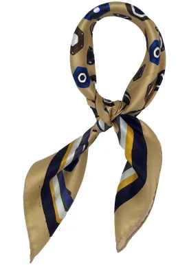 Beige printed diamonds neckerchief