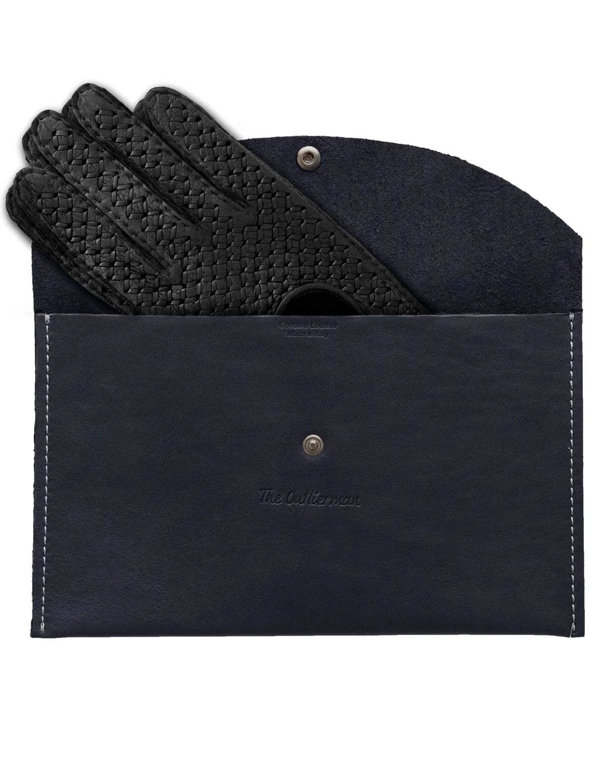 BESPOKE - Peccary Leather Driving Gloves - Black/Black