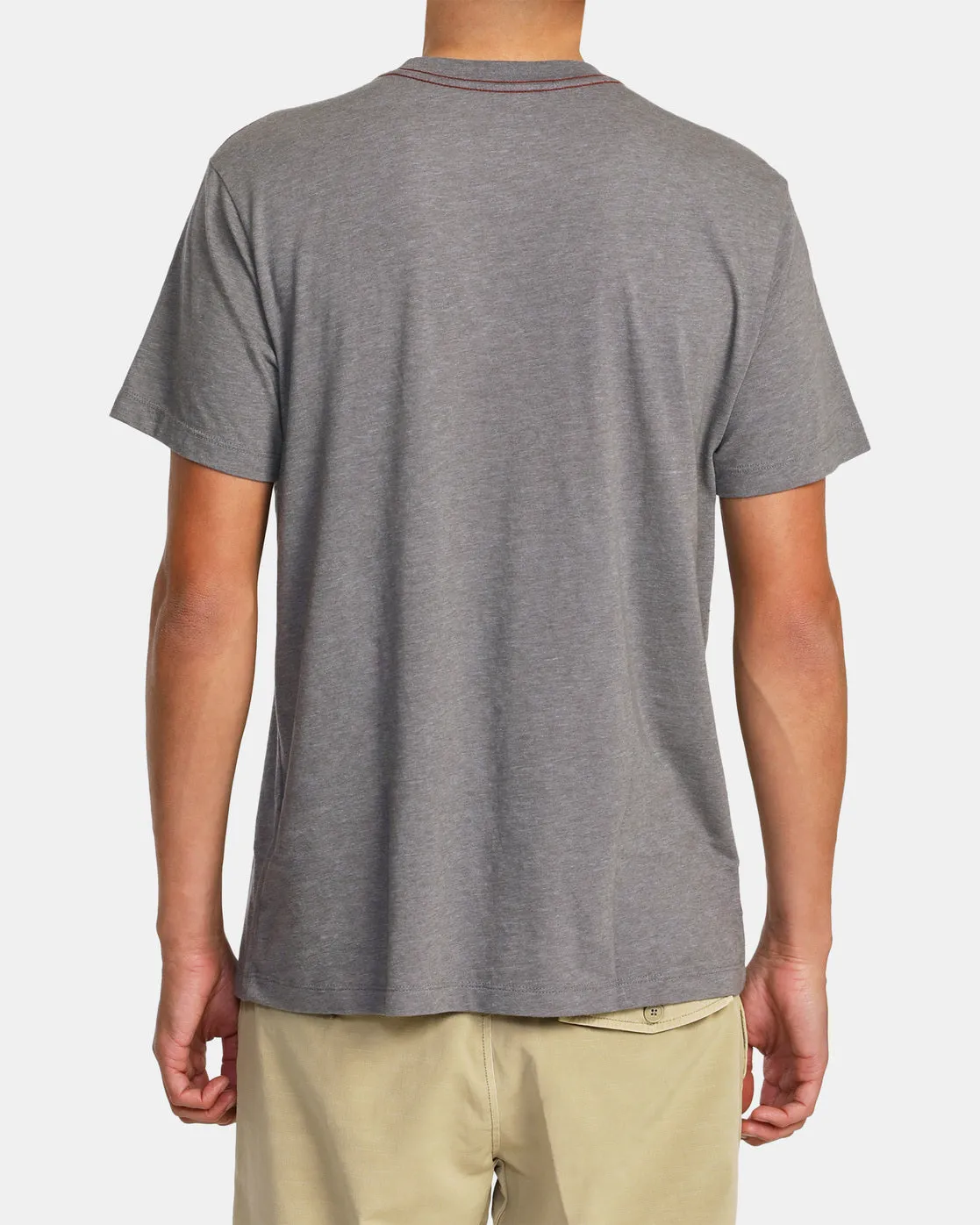 Big RVCA Short Sleeve T-Shirt - Grey/Red
