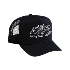 Bill Wall Leather Trucker Cap