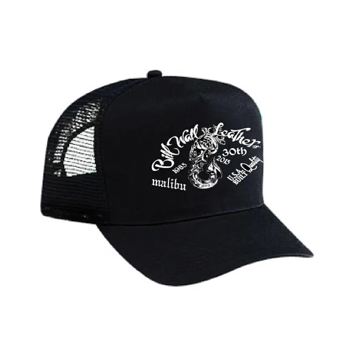 Bill Wall Leather Trucker Cap