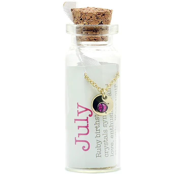 Birthstone Bottle Necklace