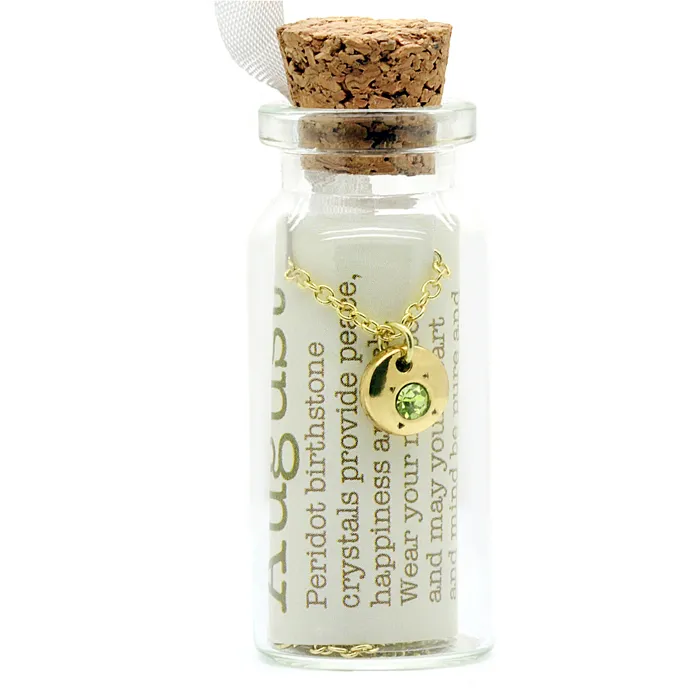 Birthstone Bottle Necklace