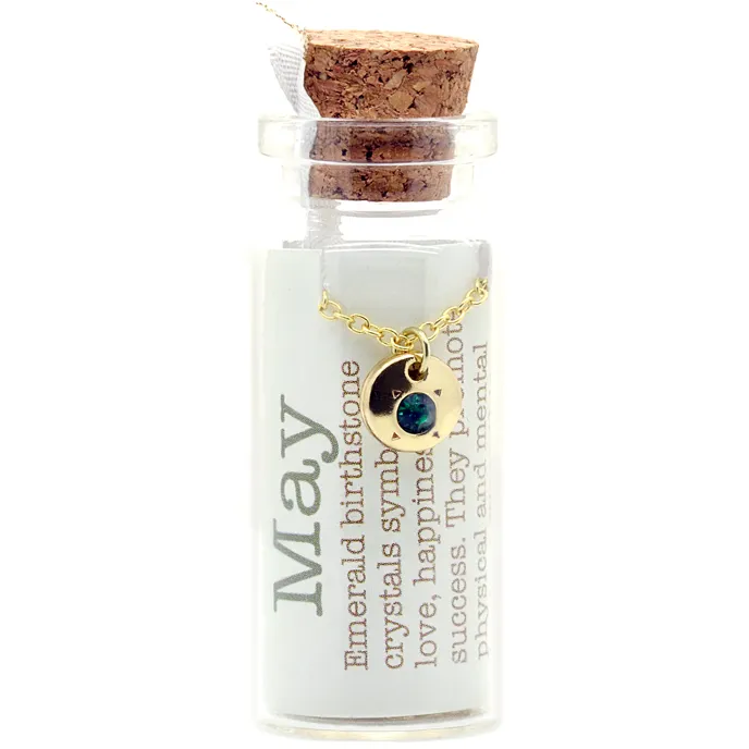 Birthstone Bottle Necklace