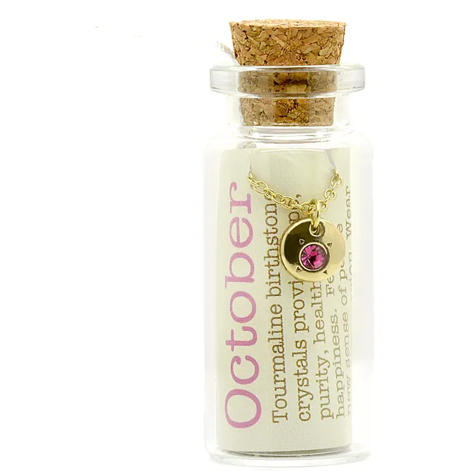 Birthstone Bottle Necklace
