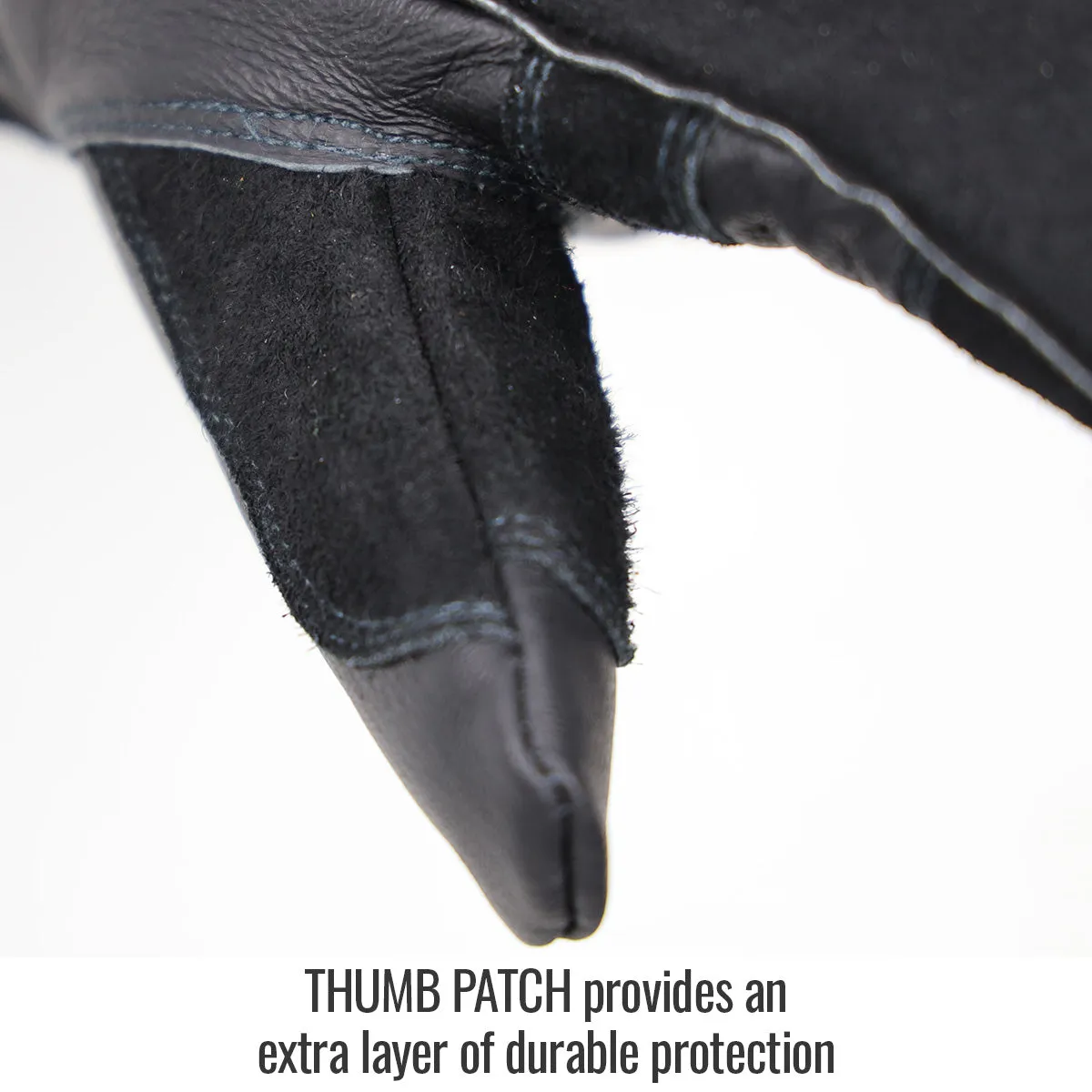 Black Stallion BSX Extended Cuff Grain Pigskin Palm Stick Glove - GS3030-BK