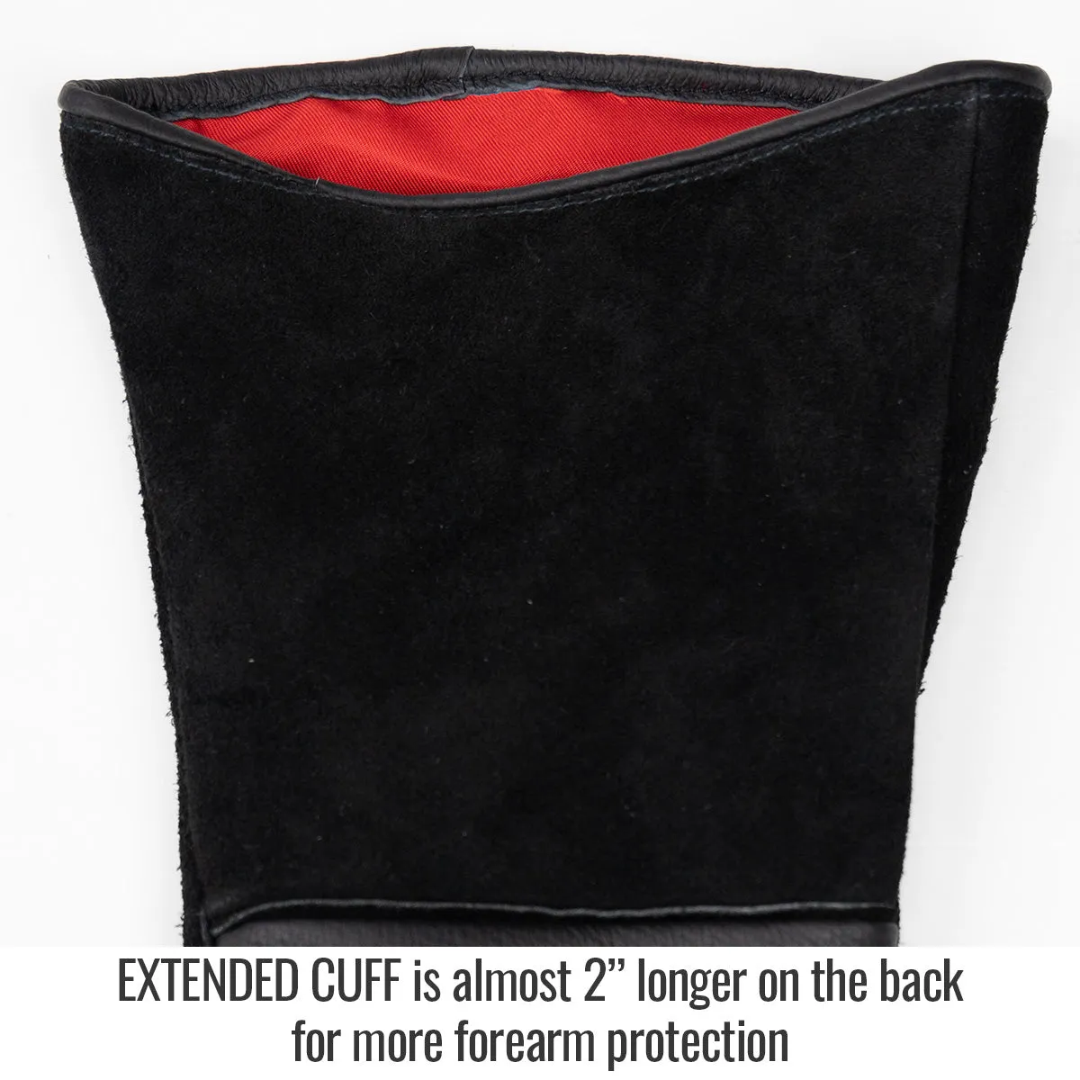 Black Stallion BSX Extended Cuff Grain Pigskin Palm Stick Glove - GS3030-BK
