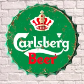 Calsberg Larger Giant 30cm Bottle Top Wall Sign