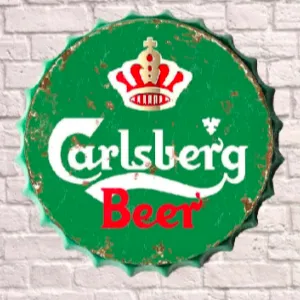 Calsberg Larger Giant 30cm Bottle Top Wall Sign