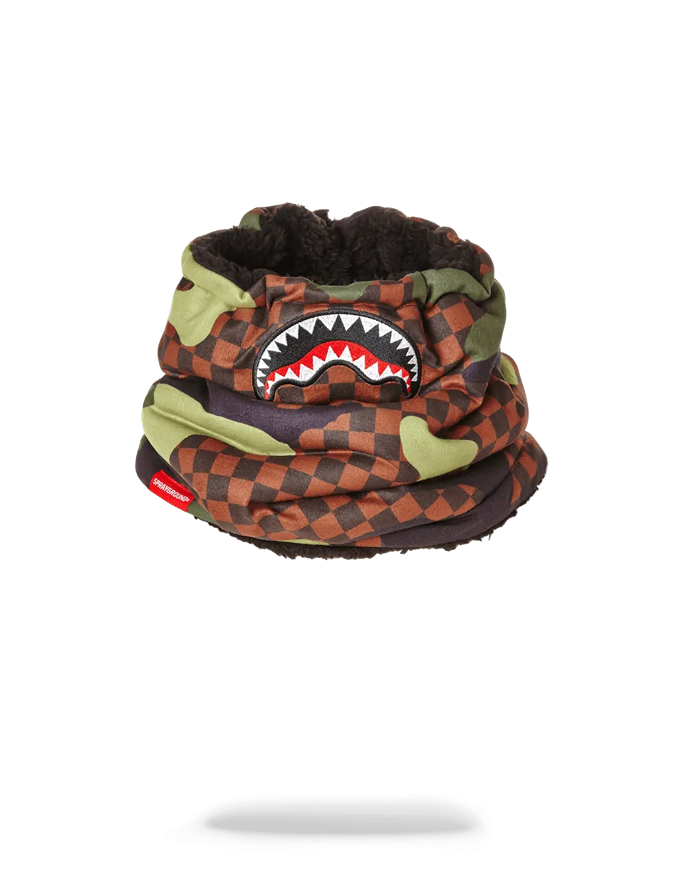 CHECKER CAMO NECK WARMER