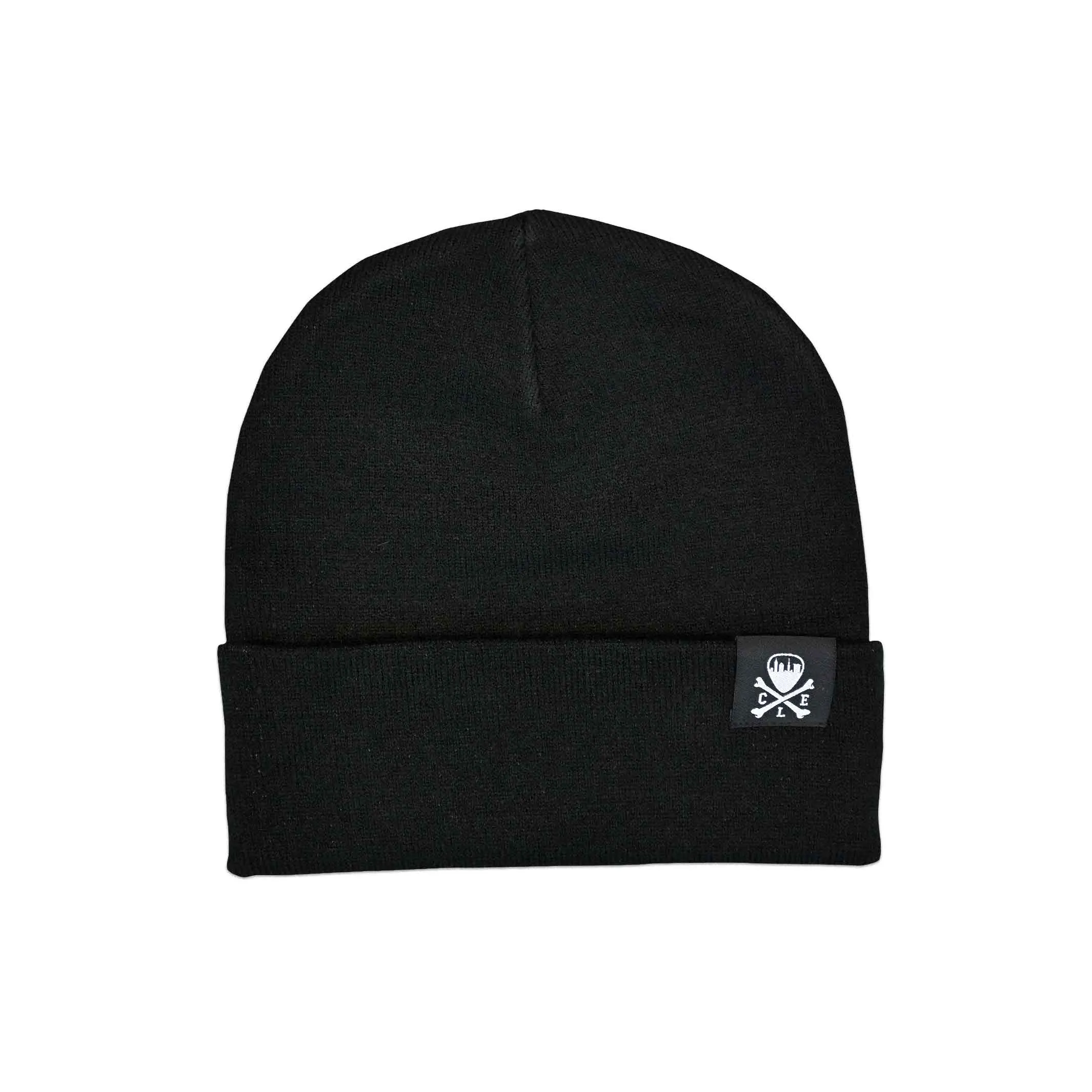 CLE Logo Knit Beanie - Black
