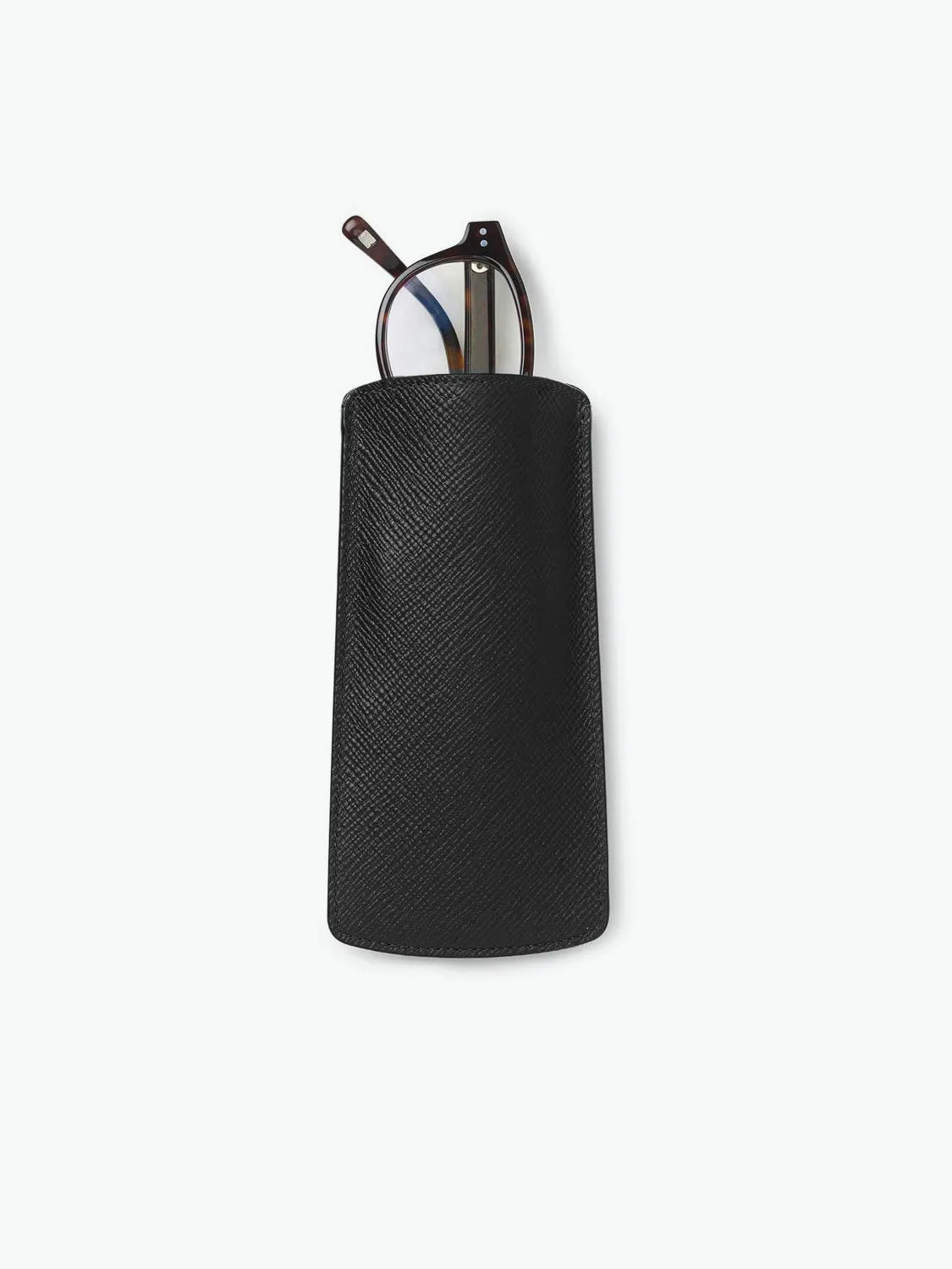 Cross-Grain Leather Glasses Case