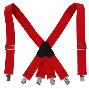 CTM® Men's Elastic Clip-End 2 Inch Fireman Suspenders
