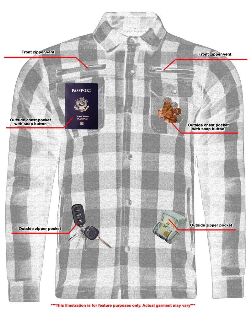 Daniel Smart Armored Flannel Shirt - Blue, White & Maroon
