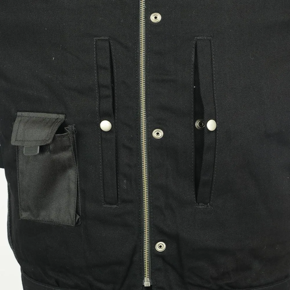 Daniel Smart Concealed Snap Closure Black Denim Vest