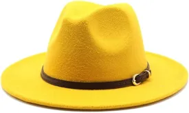 European and American Fashion Autumn and Winter Men's and Women's New Coffee Woolen Top Hat Jazz Hat Felt Hat Fengyan Cowboy Hats (Color : Rose Red, Size : 59-61cm)
