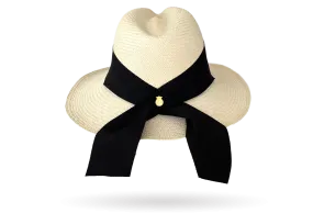FINE 'TULUM' MAXI BOW BAND PANAMA HAT