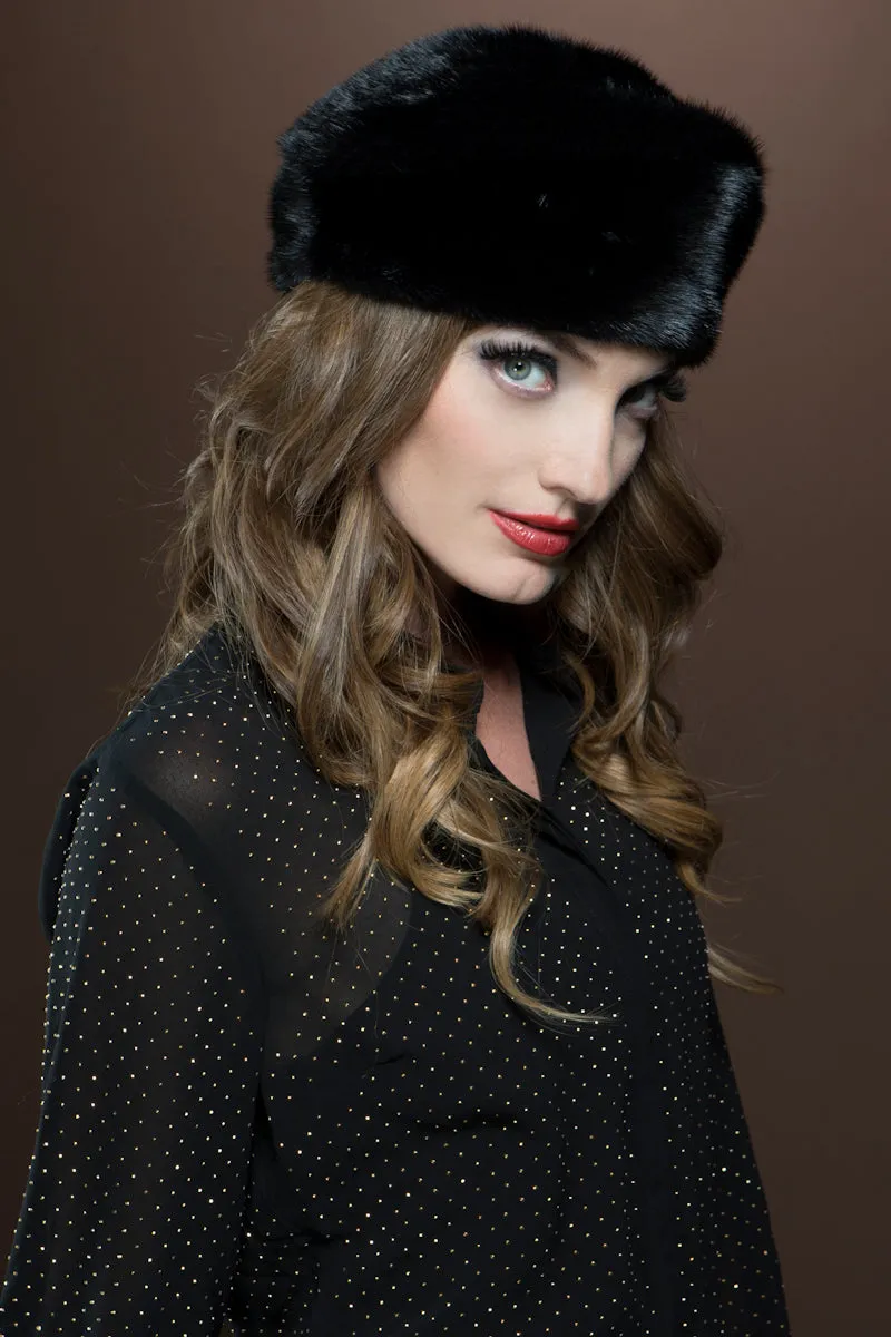 Fitted Profile Mink Fur Beret