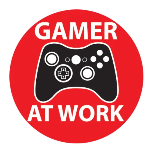 Gamer at Work 1.25" Button