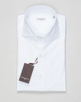 Ghirardelli Panama Weave Cotton Shirt / White