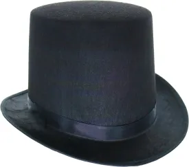 GiftExpress 6" Tall Black Magician Felt Top Hat for Adults, Butler Costume Top Hat, Ringmaster Hat, Steampunk Hat, Dress Up Party Hat