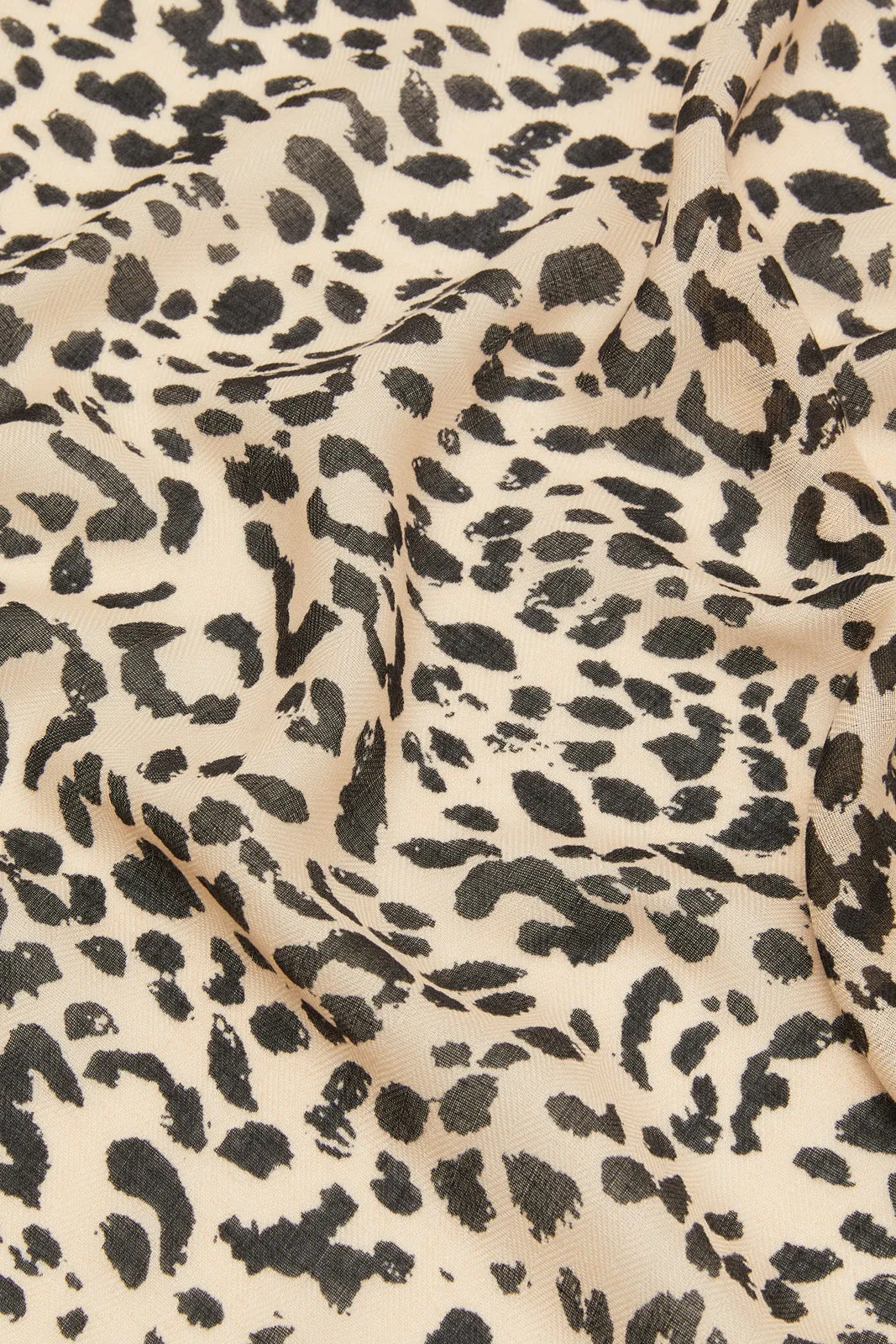 Girls Beige Printed Scarf