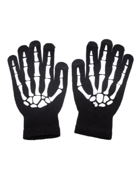 Glow-in-the-Dark Skeleton Gloves by VampireFreaks
