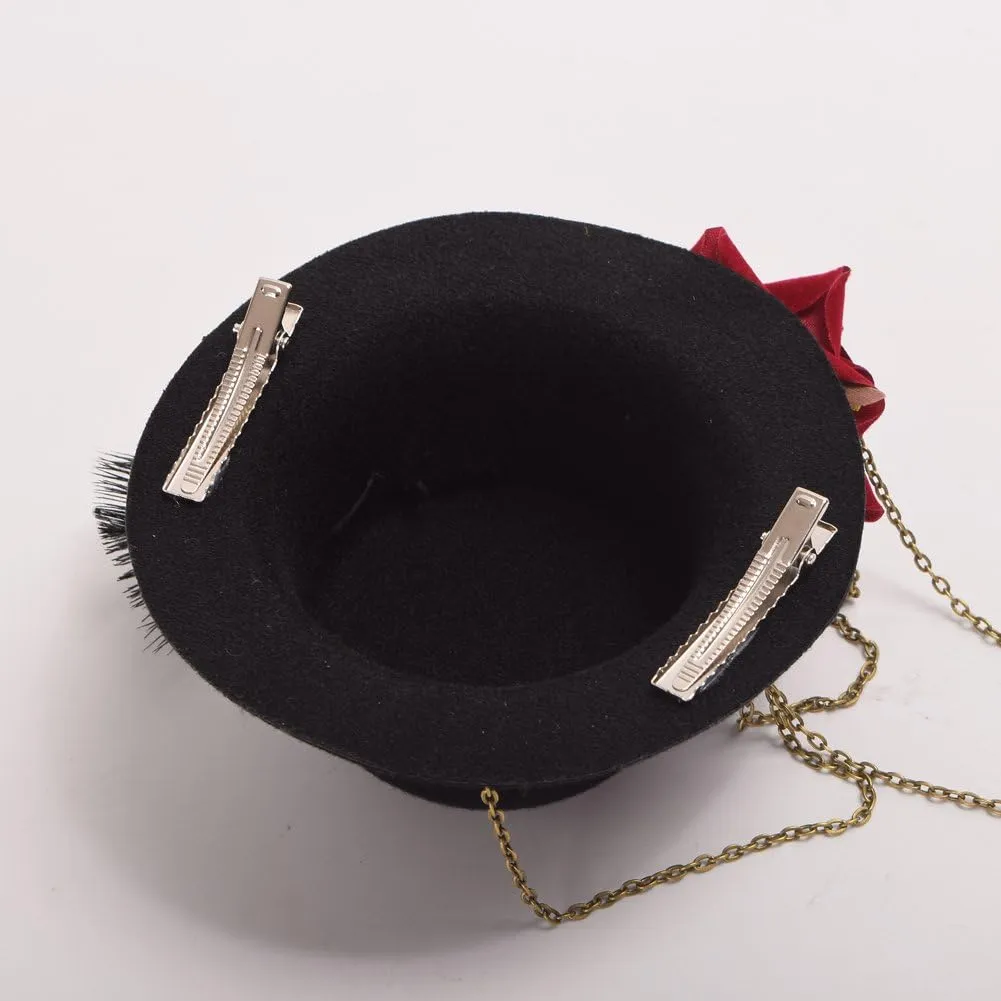 GRACEART Steampunk Mini Top Hat for Women Headwear Costume Accessories