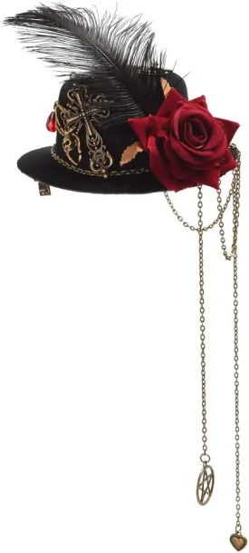 GRACEART Steampunk Mini Top Hat for Women Headwear Costume Accessories