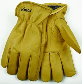 Heatkeep 98RL-XL Driver Gloves, Men's, XL, 10-1/2 in L, Keystone Thumb, Easy-On Cuff, Cowhide Leather, Gold :PR: QUANTITY: 1
