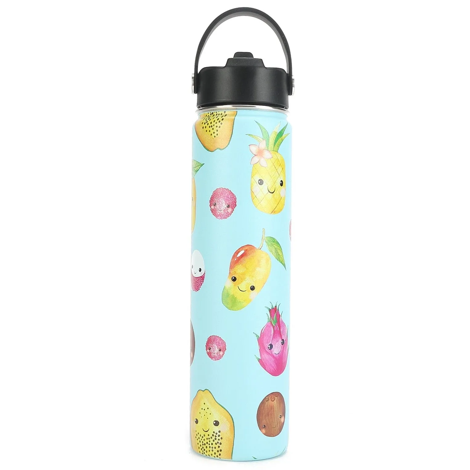 Insulated Water Bottle 24oz Hawaii Fruits Mint