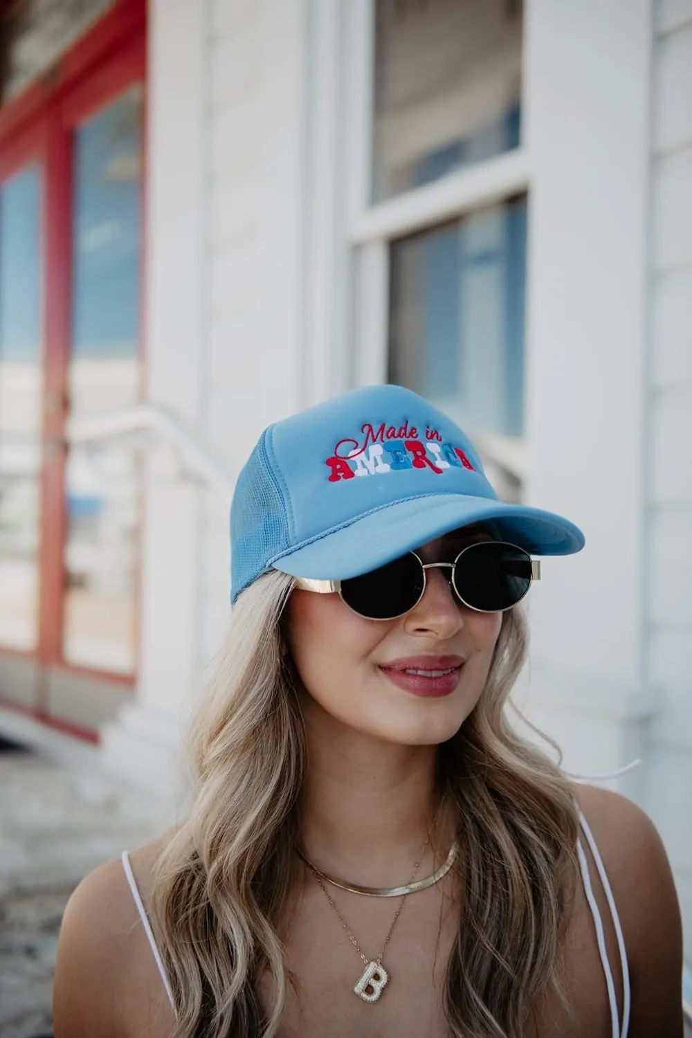 KATYDID Made in America Hat - Patriotic Hat for Women - Fully Embroidered America Hat - Women's Baseball Hat