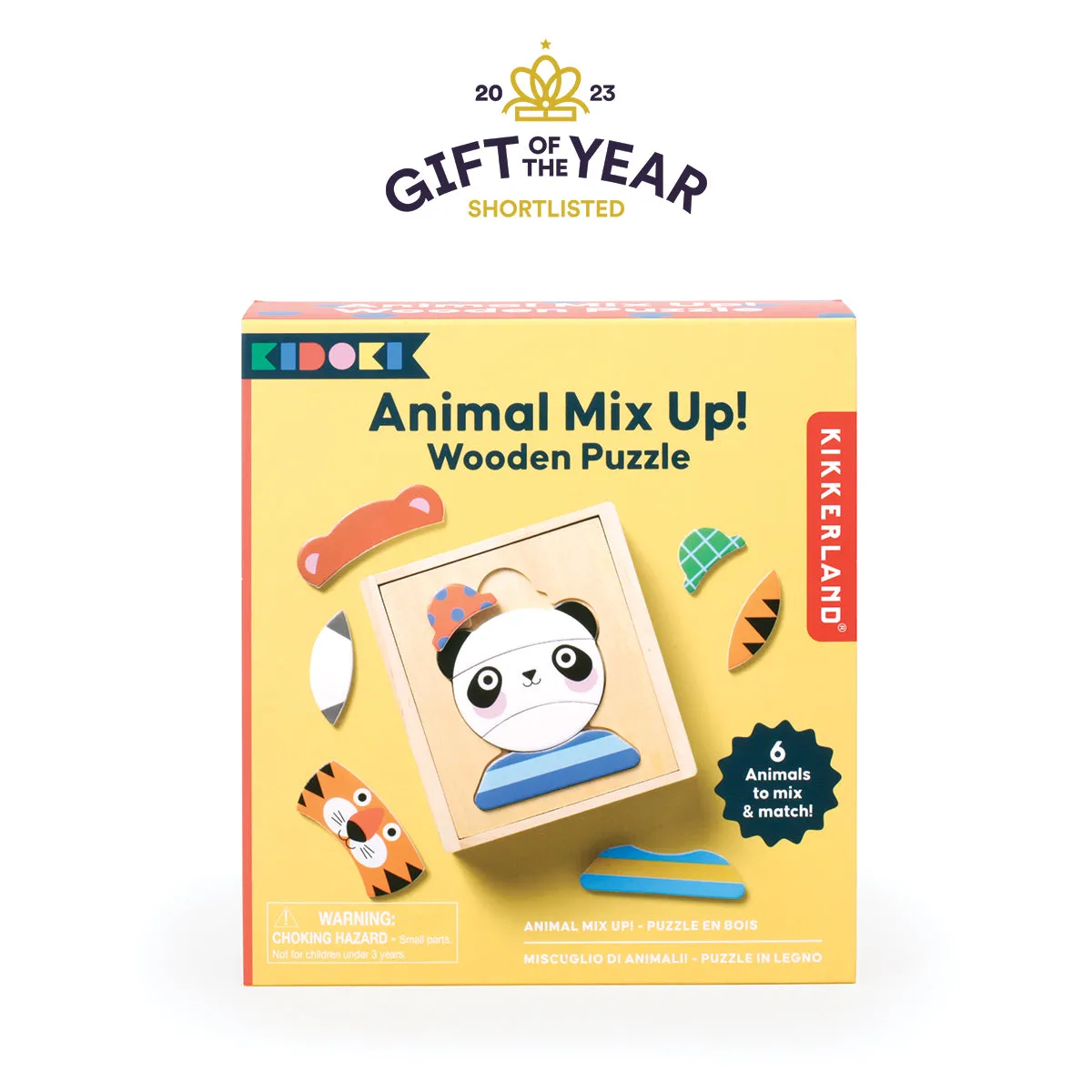 Kidoki Animal Mix Up! Wooden Puzzle