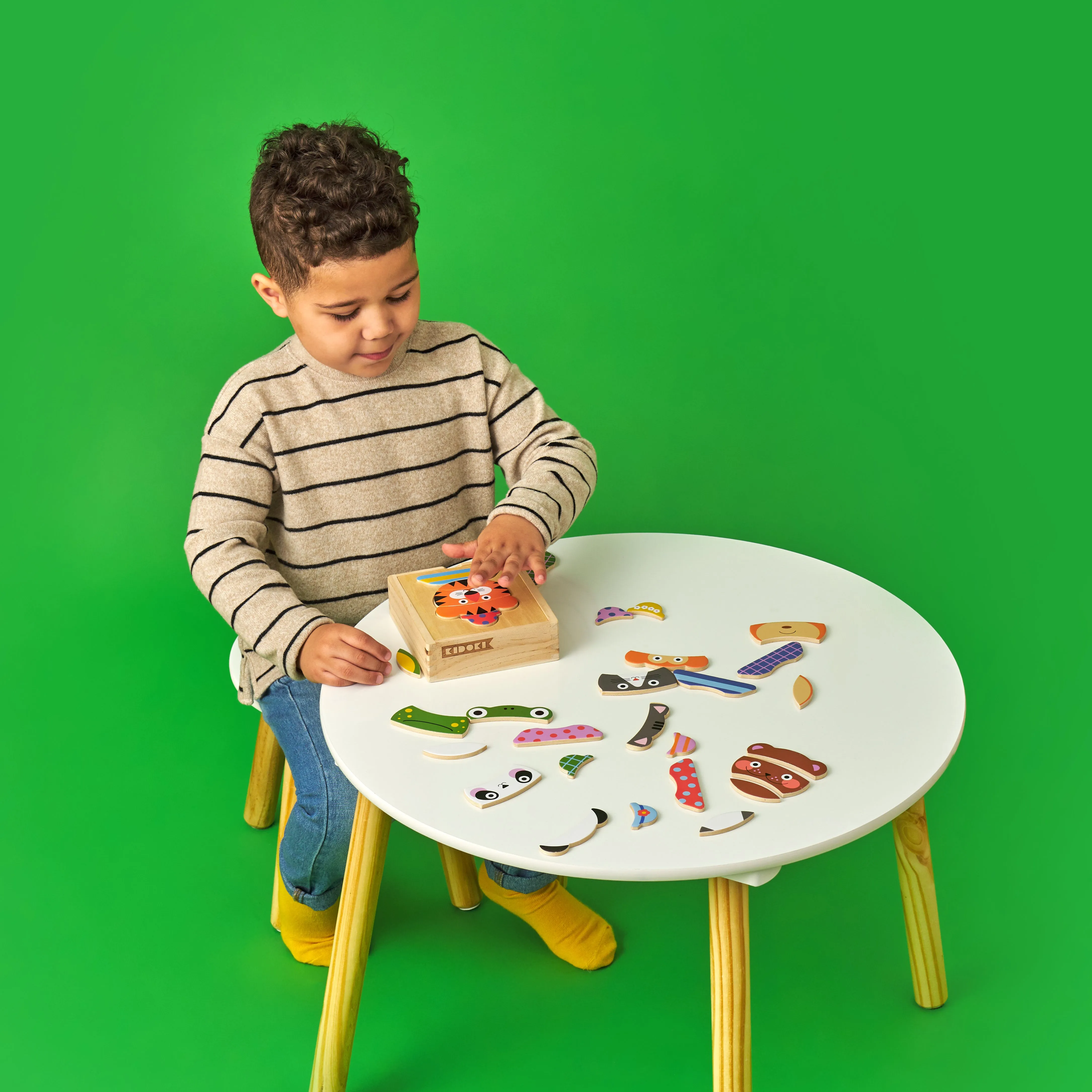 Kidoki Animal Mix Up! Wooden Puzzle