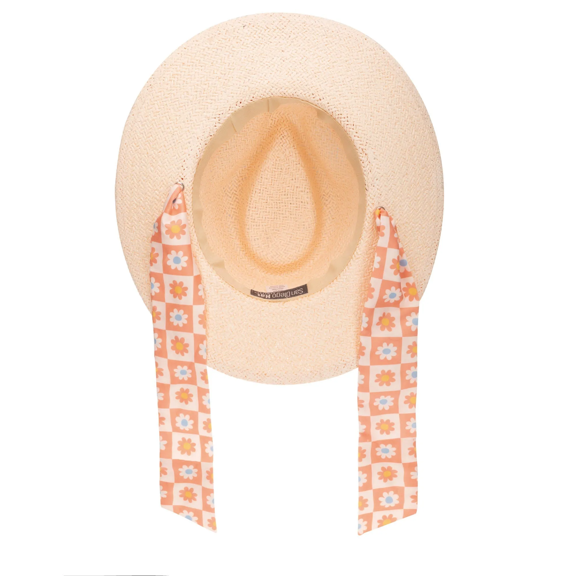 Kids Floral Paperbraid Fedora Hat