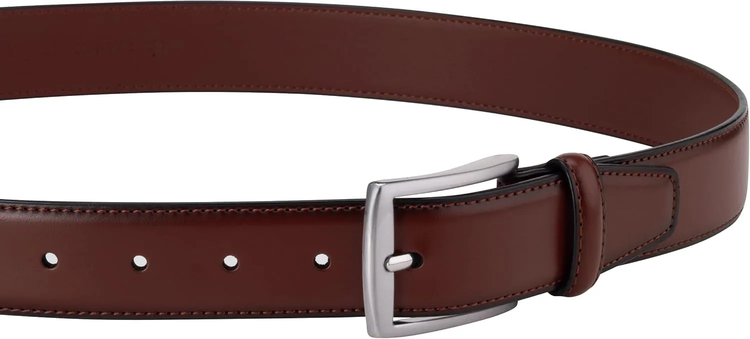 KM Legend Mens Leather Dress Belt for Work Business and Casual