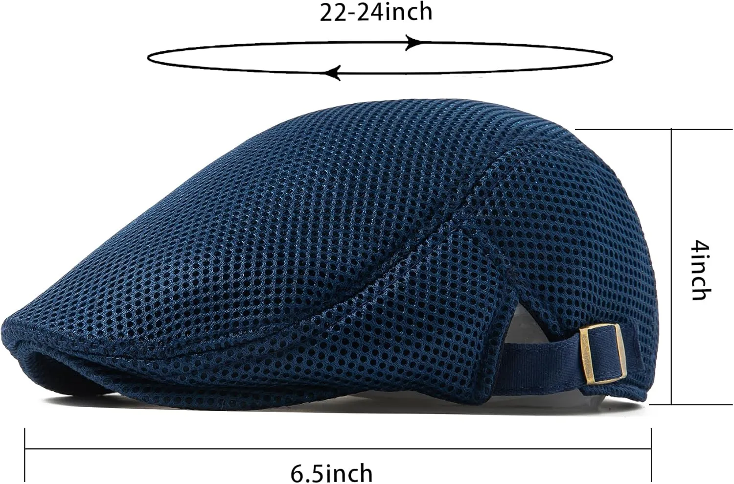 Lanzom Men's Breathable Mesh Summer Hat Adjustable Newsboy Beret Ivy Cap Cabbie Flat Cap Gatsby Driving Hunting Hats