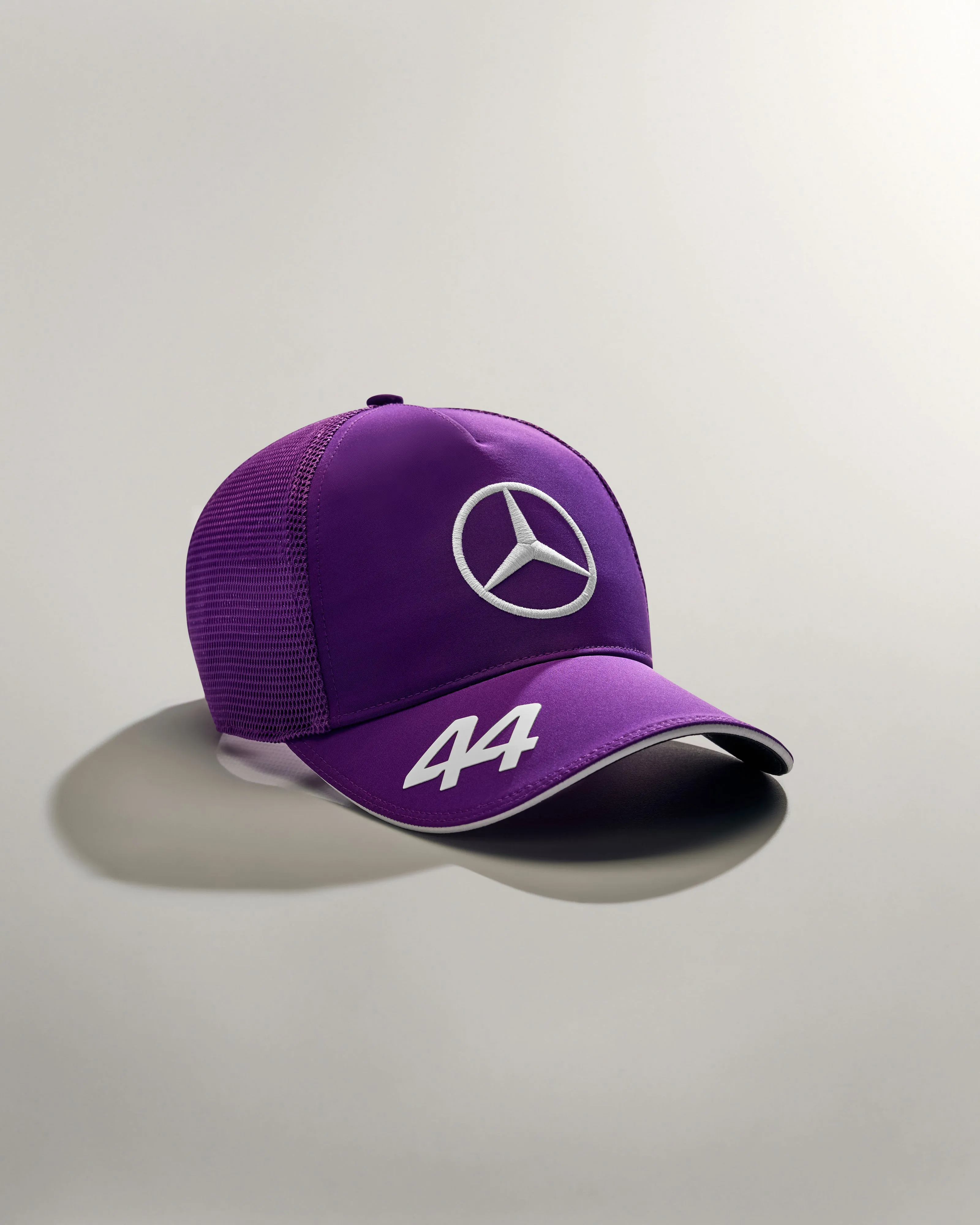 Lewis Hamilton 2024 Team Driver Trucker Cap Purple